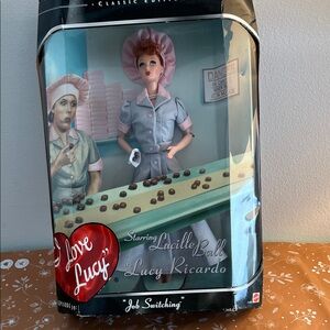Mattel I Love Lucy Chocolate Factory Figurine - Blue and Pink
